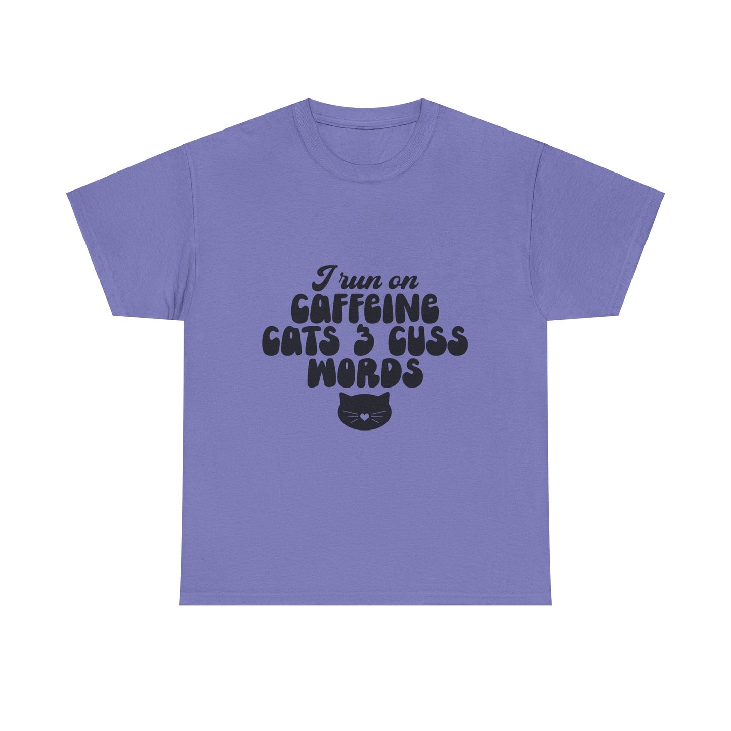 I run on caffeine cats & cuss words tee, tshirt, shirt, t-shirt