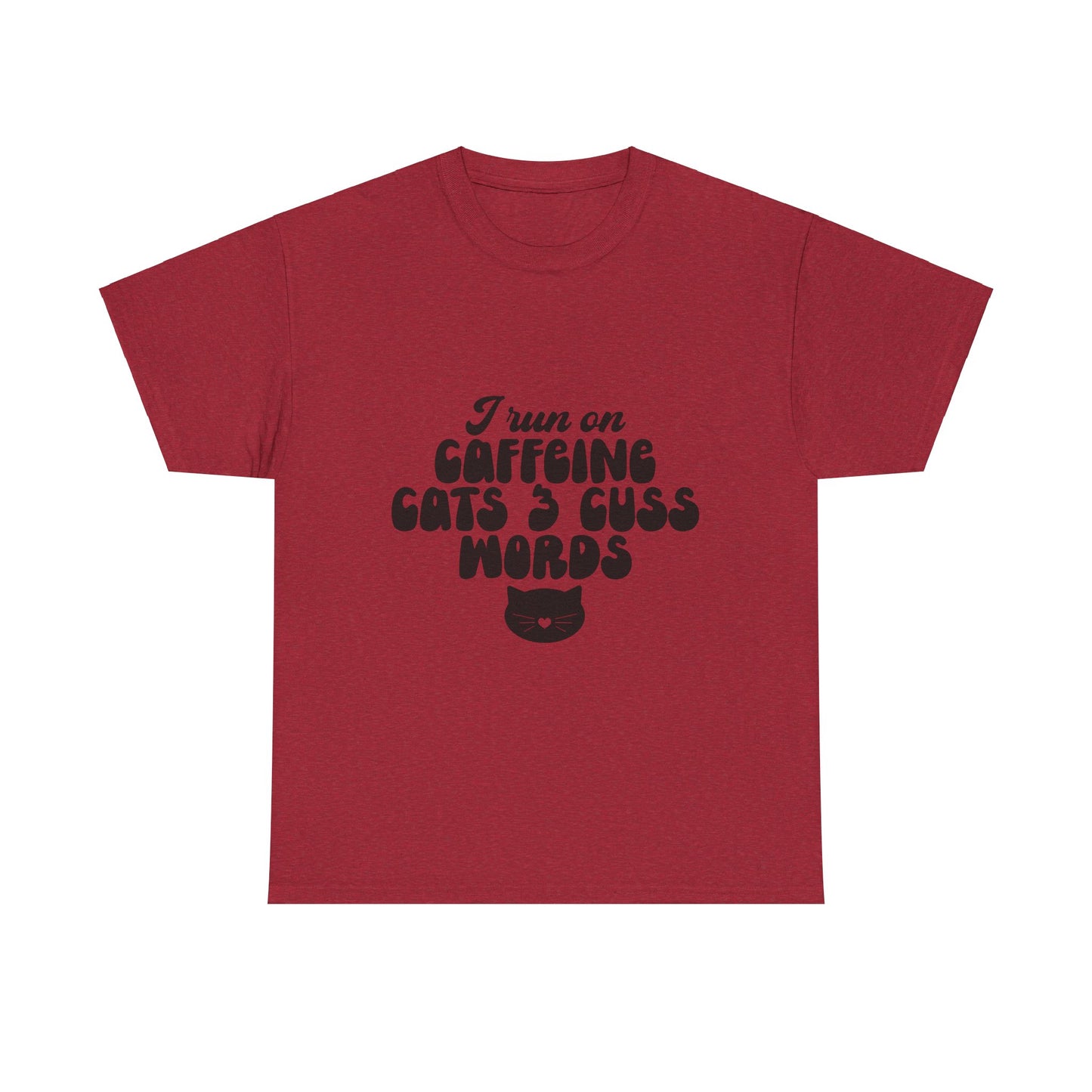 I run on caffeine cats & cuss words tee, tshirt, shirt, t-shirt