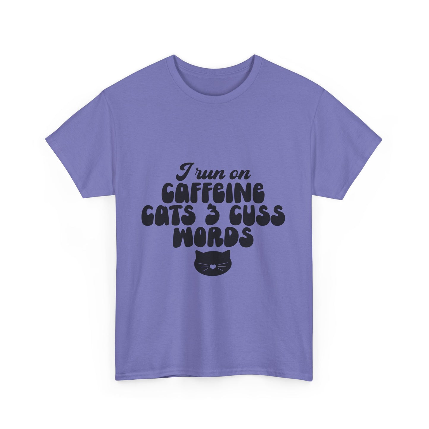 I run on caffeine cats & cuss words tee, tshirt, shirt, t-shirt