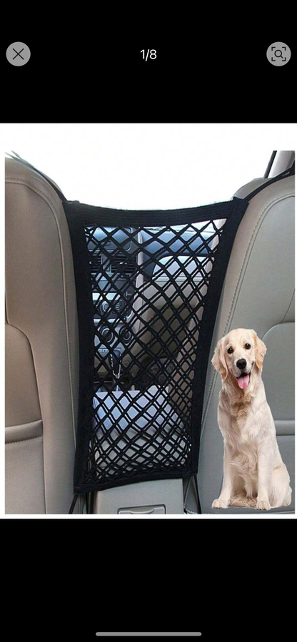 Dog Car Net Barrier Pet Barrier With Auto Safety Mesh Organizer Baby Stretchable Storage Bag Universal For Cars, SUVs -Easy Install, Car Divider For Driving Safely With Children & Pets