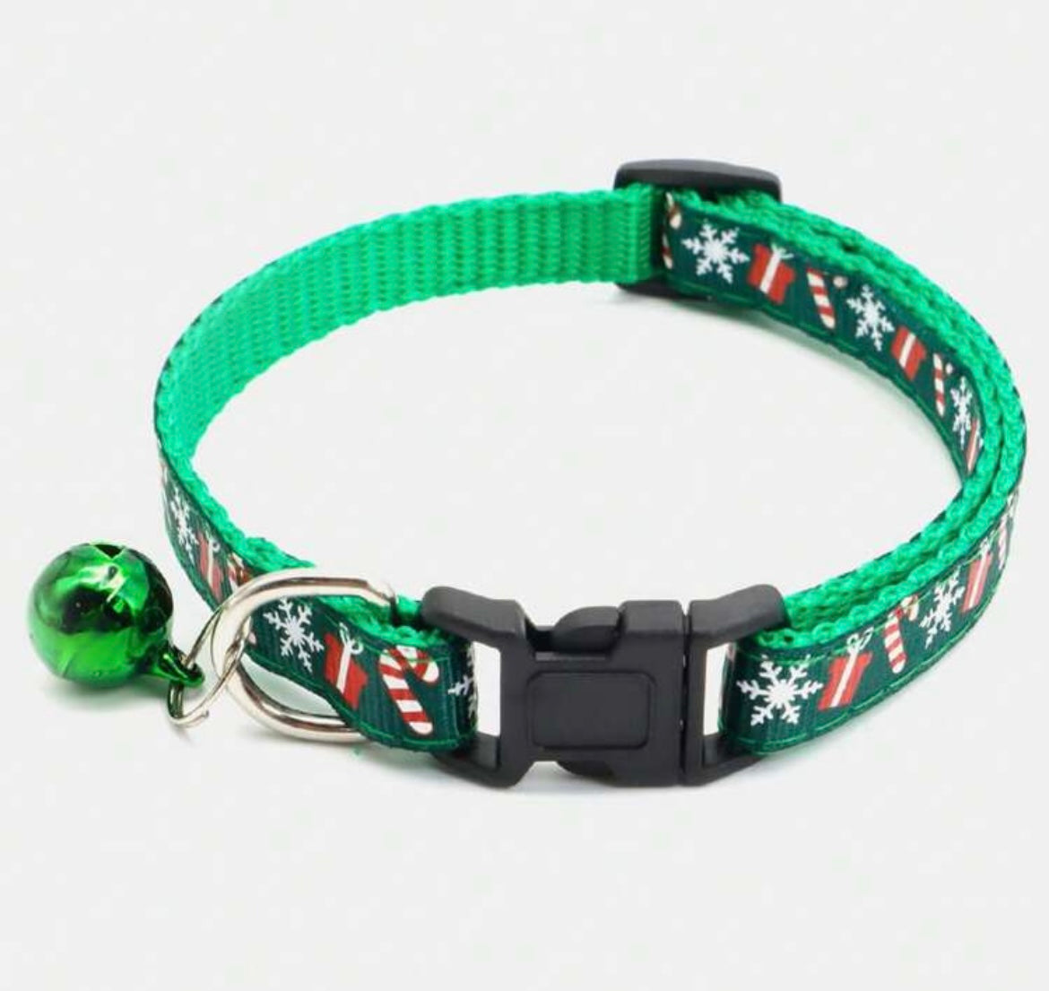 1Pc Festive Christmas Pet Collar - Cute & Stylish With Bell! For cat or xxs dog puppy