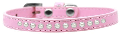 Dog, Puppy Pet Fashion Collar, "One Row Pearl Rimsets"