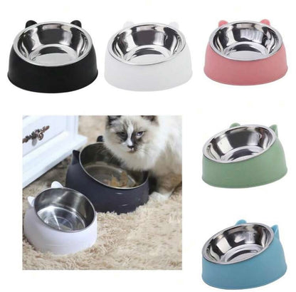 1pc Tilted Cat small Feeding Bowl pet dish