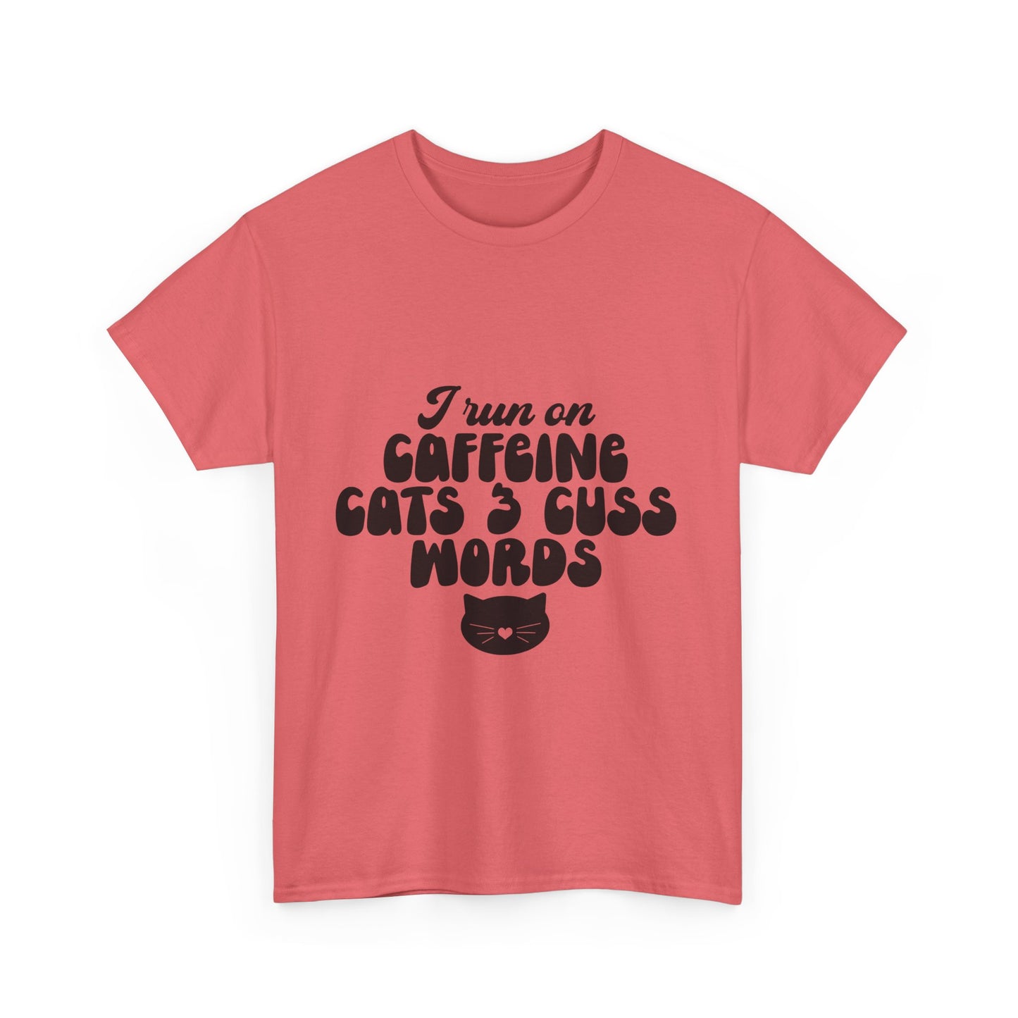 I run on caffeine cats & cuss words tee, tshirt, shirt, t-shirt