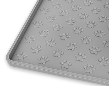 Pet Placemat, Waterproof Silicone Dog Bowl Mat For Protecting Floor, Anti-Slip Cat/Dog Feeding Mat, 19 X 12 Inches Dog Mat For Food And Water