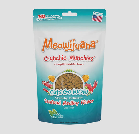 Meowijuana - Crunchie Munchie - Catnip Treats - Seafood Medley