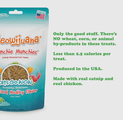 Meowijuana - Crunchie Munchie - Catnip Treats - Seafood Medley