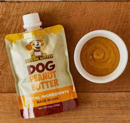 Poochie Butter - Dog Squeezable Peanut Butter Pouch 8oz