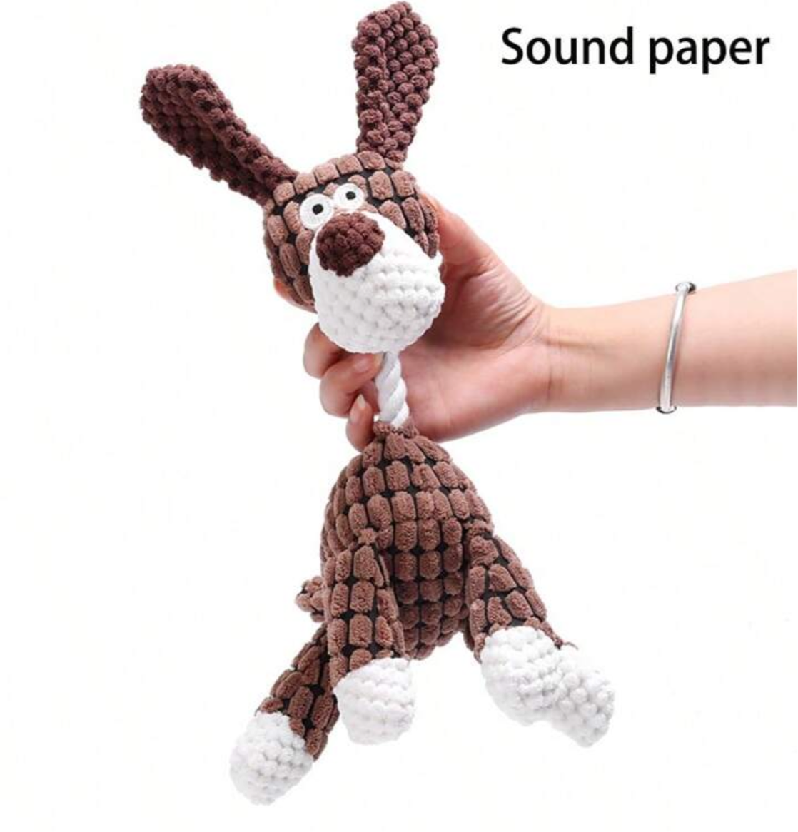 A Pet Toy Rope Plush Dog Toy Molar Donkey Squeaky Puppy Toy Pet Supplies