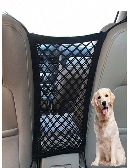 Dog Car Net Barrier Pet Barrier With Auto Safety Mesh Organizer Baby Stretchable Storage Bag Universal For Cars, SUVs -Easy Install, Car Divider For Driving Safely With Children & Pets