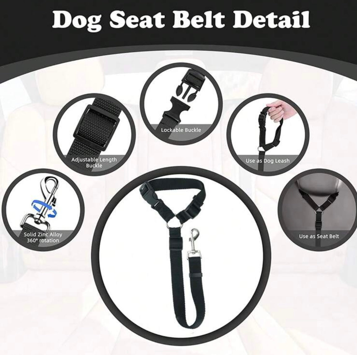 1pc Pet Car Safety Belt. dog puppy cat leash seat belt, safe