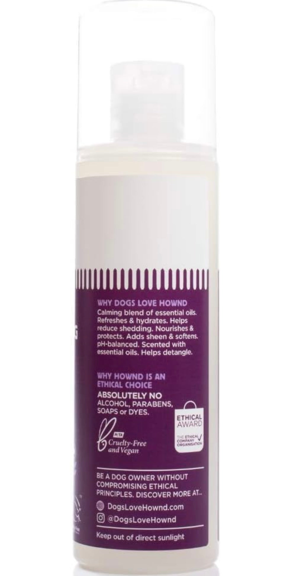 HOWND Keep Calm Conditioning Shampoo For Anxious Or Stressed Pets - Made With Lavender & Patchouli - Deeply Cleanses & Conditions - Reduces Shedding - Vegan, Cruelty Free, No Junk Ingredients - 8.45oz